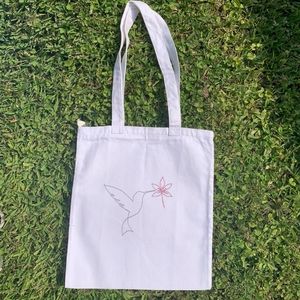Handmade Cotton Tote bag with Zipper